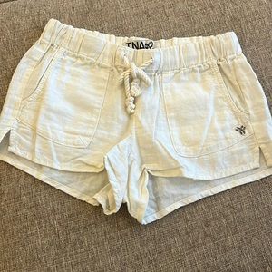 Off-White Linen TNA Shorts